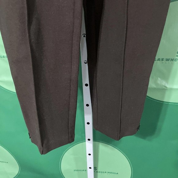 ATHLETA VENICE Heathered pintuck PANTS in DARK BROWN sz SMALL - NWT  retail $119 - Picture 3 of 14